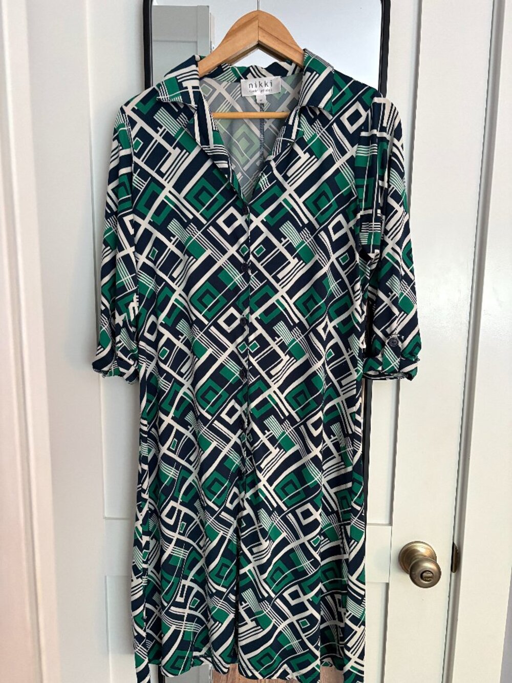 Art Deco Long Sleeve Work Dress